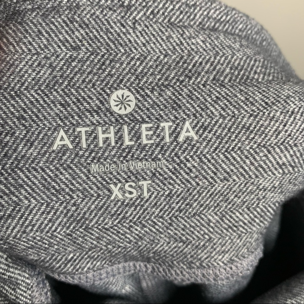 Athleta Womens Gray Herringbone Ruched Leggings - Picture 8 of 10